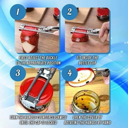 Állítható, többfunkciós rozsdamentes acél konzervnyitó🥫