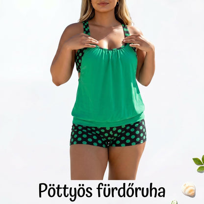 🩷🫧Női, pöttyös kétrészes fürdőruha – Stílusos és kényelmes nyári viselet!🌊