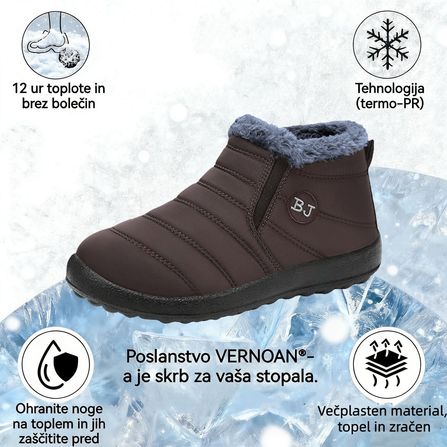 🔥Današnja posebna ponudba: 70 % popust!⏰ - Zimski škornji Vernoan®, luksuzni italijanski ortopedski čevlji iz semiša. 👍Opora za stopalski lok, poslovite se od bolečin v stopalih.