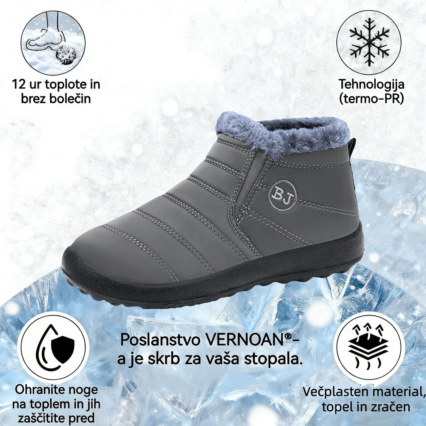 🔥Današnja posebna ponudba: 70 % popust!⏰ - Zimski škornji Vernoan®, luksuzni italijanski ortopedski čevlji iz semiša. 👍Opora za stopalski lok, poslovite se od bolečin v stopalih.