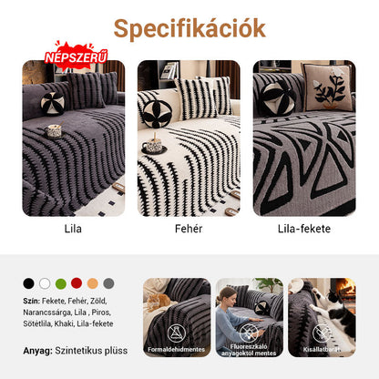 🛋️ Puha, csúszásgátló bársony kanapetakaró