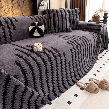 🛋️ Puha, csúszásgátló bársony kanapetakaró