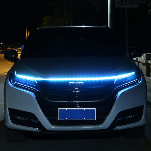LED-es autós ultrafényes fényvezető csíkok hangulatvilágítással