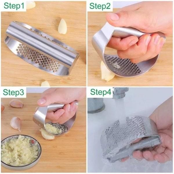 Rozsdamentes acél fokhagymaprés