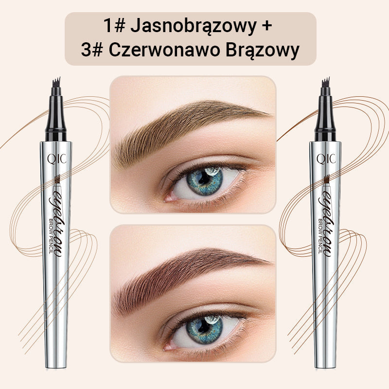 【🔥Kup 1 i otrzymaj 1 gratis】☔Wysokiej jakości wodoodporna kredka do brwi 4 Fork