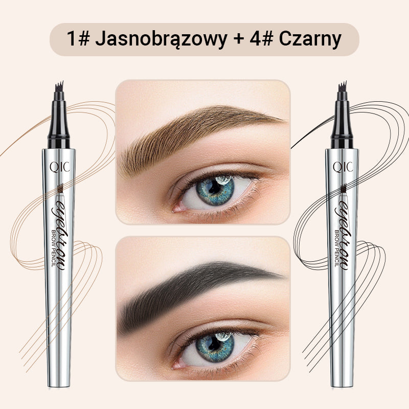 【🔥Kup 1 i otrzymaj 1 gratis】☔Wysokiej jakości wodoodporna kredka do brwi 4 Fork