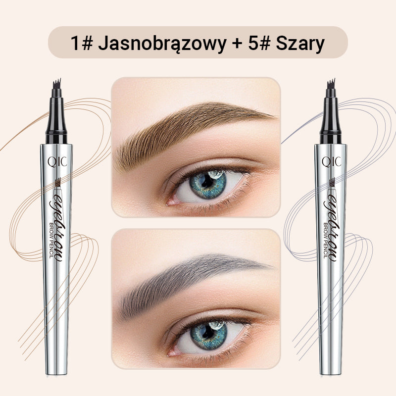 【🔥Kup 1 i otrzymaj 1 gratis】☔Wysokiej jakości wodoodporna kredka do brwi 4 Fork