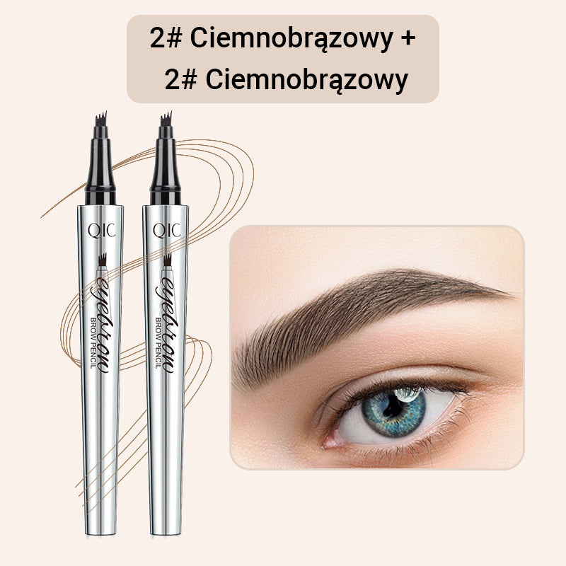 【🔥Kup 1 i otrzymaj 1 gratis】☔Wysokiej jakości wodoodporna kredka do brwi 4 Fork