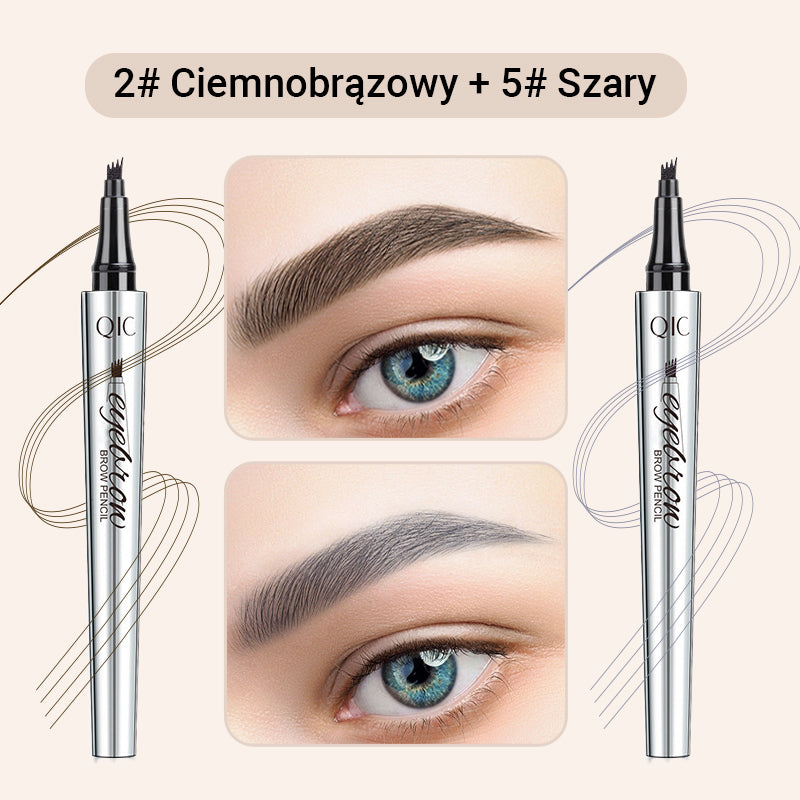 【🔥Kup 1 i otrzymaj 1 gratis】☔Wysokiej jakości wodoodporna kredka do brwi 4 Fork