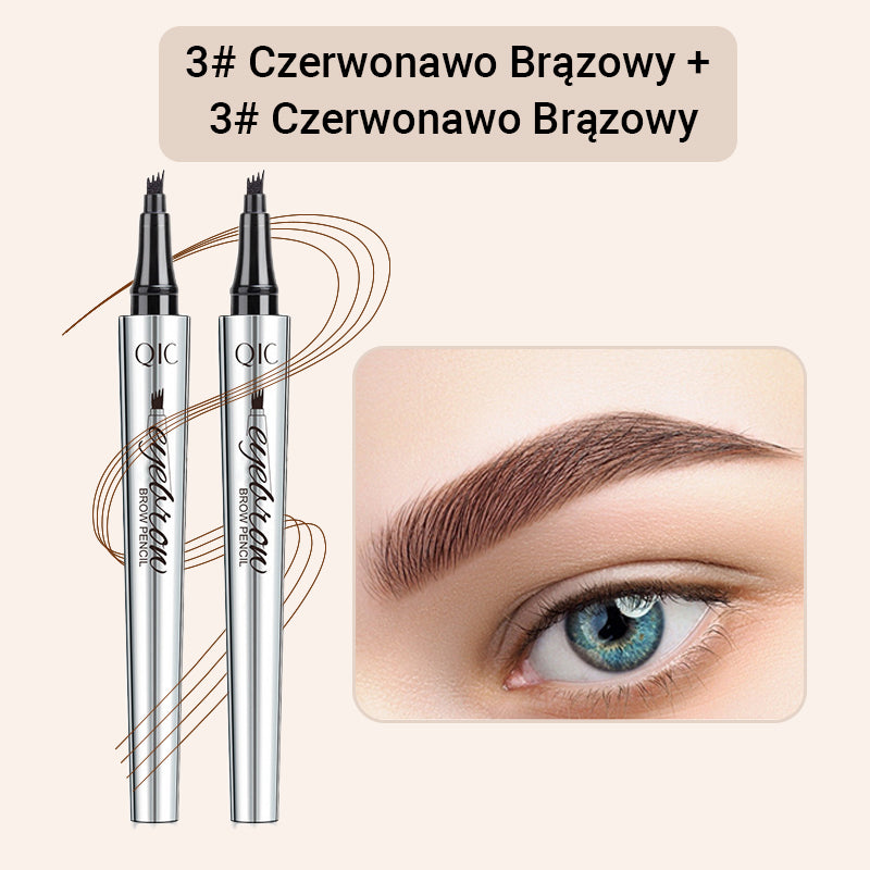 【🔥Kup 1 i otrzymaj 1 gratis】☔Wysokiej jakości wodoodporna kredka do brwi 4 Fork