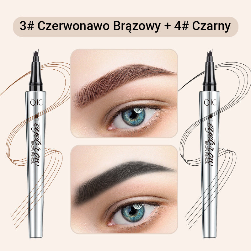 【🔥Kup 1 i otrzymaj 1 gratis】☔Wysokiej jakości wodoodporna kredka do brwi 4 Fork