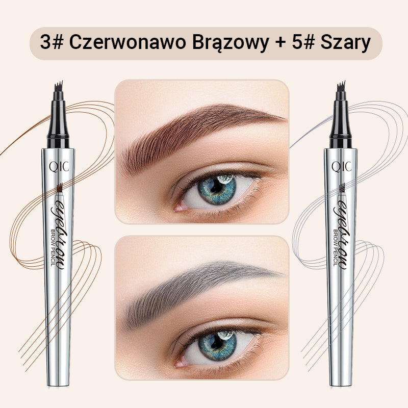 【🔥Kup 1 i otrzymaj 1 gratis】☔Wysokiej jakości wodoodporna kredka do brwi 4 Fork
