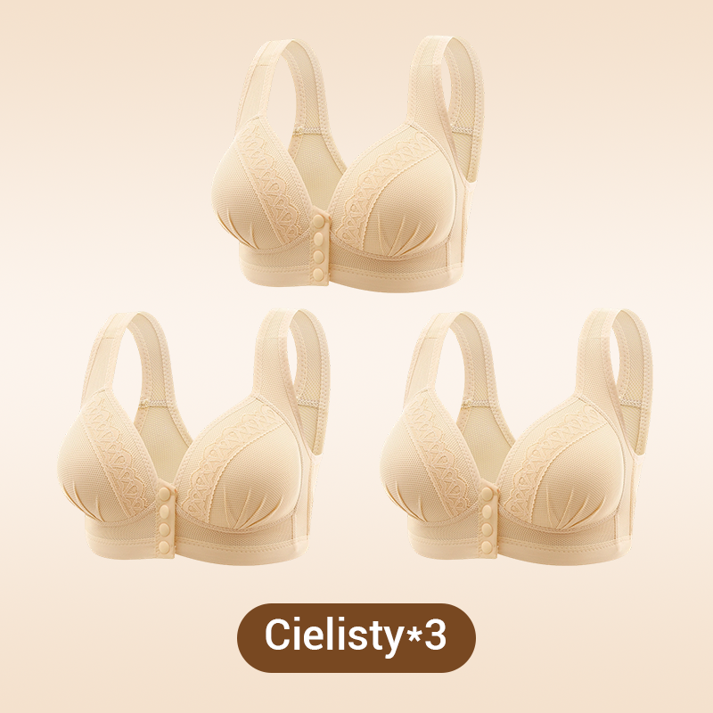 【✨1+1 bezpłatny】👙 Oddychający i przyjazny dla skóry biustonosz zapinany z przodu