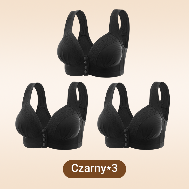 【✨1+1 bezpłatny】👙 Oddychający i przyjazny dla skóry biustonosz zapinany z przodu