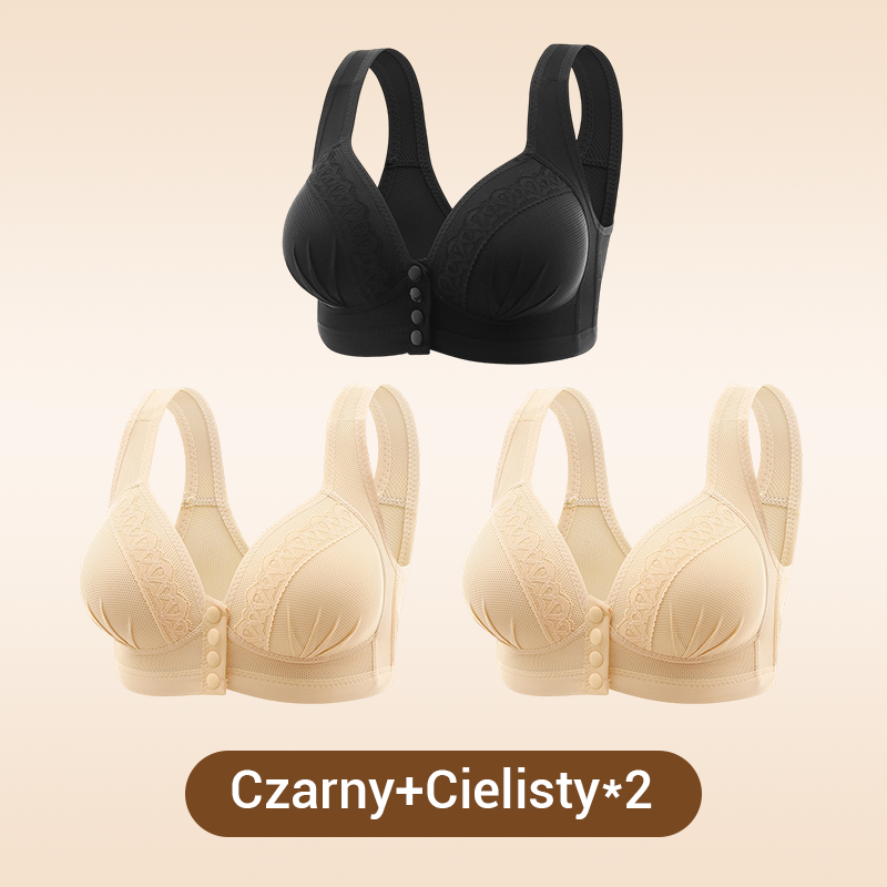 【✨1+1 bezpłatny】👙 Oddychający i przyjazny dla skóry biustonosz zapinany z przodu