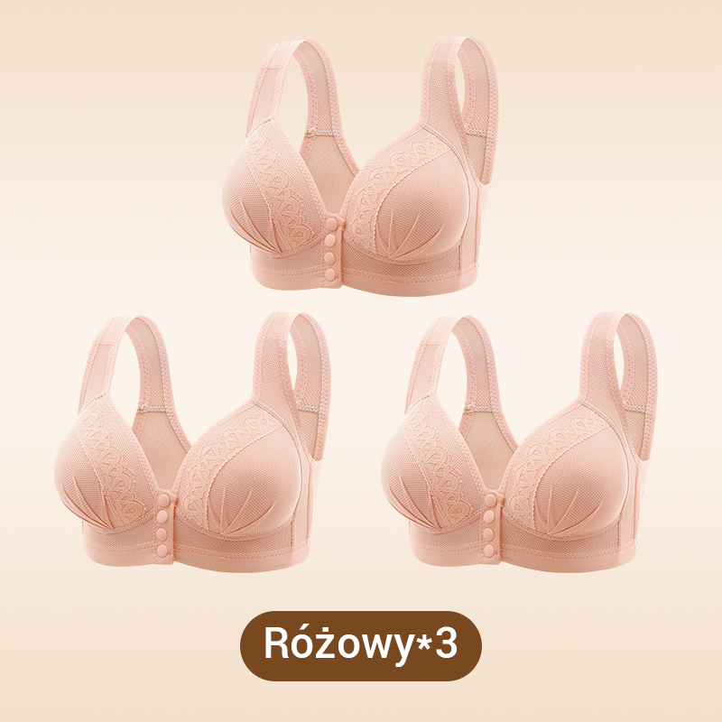 【✨1+1 bezpłatny】👙 Oddychający i przyjazny dla skóry biustonosz zapinany z przodu