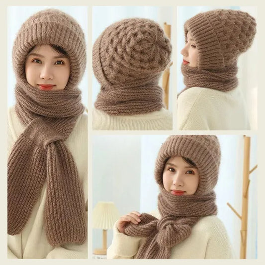✨Unisex szélálló szett (sapka+sál): Melegség a fejednek, nyakadnak és füleidnek - tökéletes téli kirándulásokhoz!