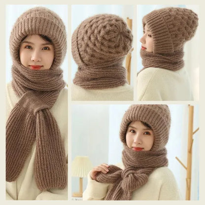 ✨Unisex szélálló szett (sapka+sál): Melegség a fejednek, nyakadnak és füleidnek - tökéletes téli kirándulásokhoz!