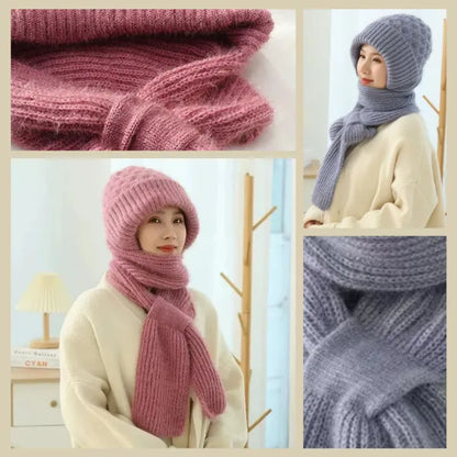 ✨Unisex szélálló szett (sapka+sál): Melegség a fejednek, nyakadnak és füleidnek - tökéletes téli kirándulásokhoz!