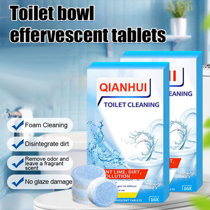 🔥12+4 ingyenes🚽 Citromillatú WC-tisztító tabletták✨ Makacs foltok nélkül, hosszú távú frissesség a fürdőszobában!