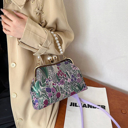 Floral Shell-Shaped Shoulder Bag – Elegant Design, Versatile Chain Strap, Spacious & Stylish