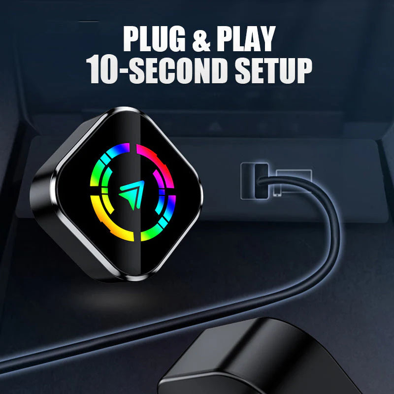 2 az 1-ben vezeték nélküli adapter iPhone-hoz és Android Auto-hoz