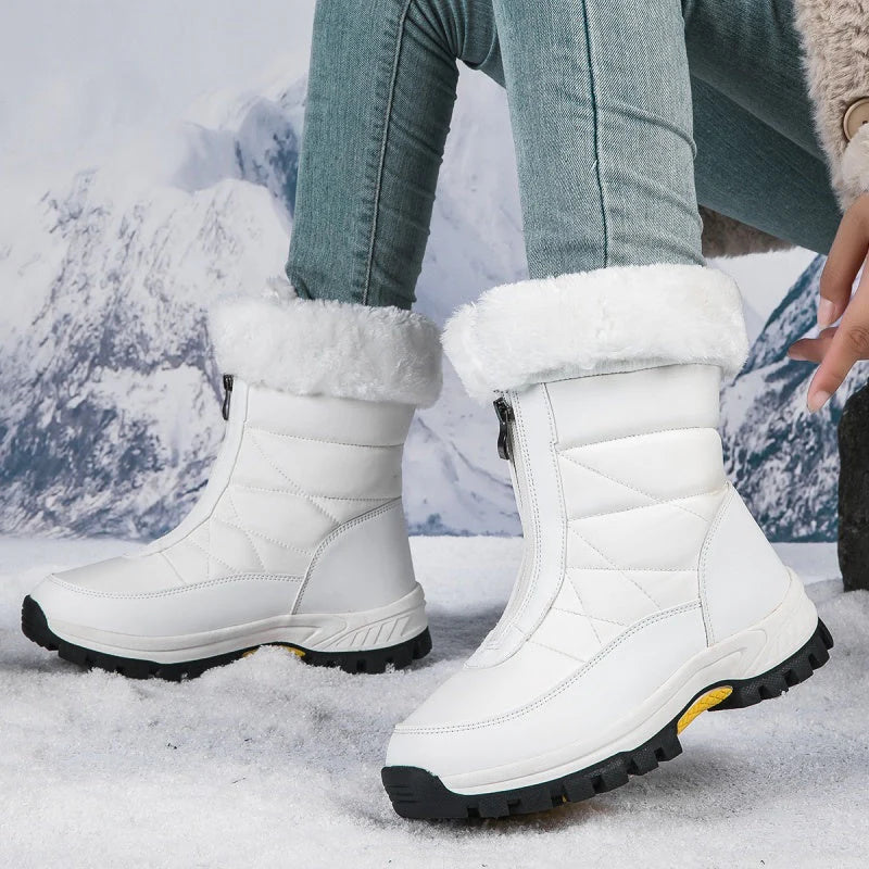 【EU36-42】❄️Téli női PU csizma pamut és polár béléssel