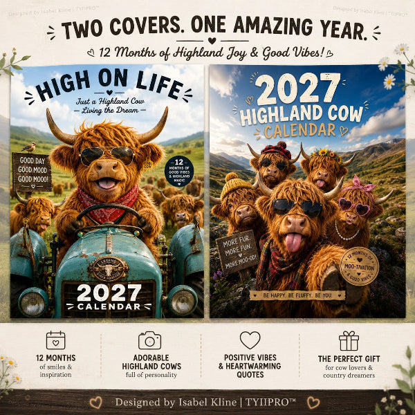 Vidám falinaptár hegyvidéki cipőkkel 2027-re