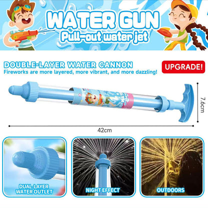 🔫 🌈Világos szivárványos LED-es vízipisztoly 💦✨