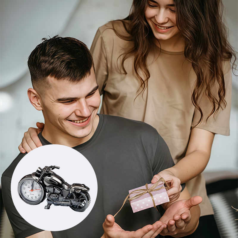 🎅 ÜNNEPI KIÁRUSÍTÁS🏍️⏰Kreatív Motoros Ébresztőóra🎁