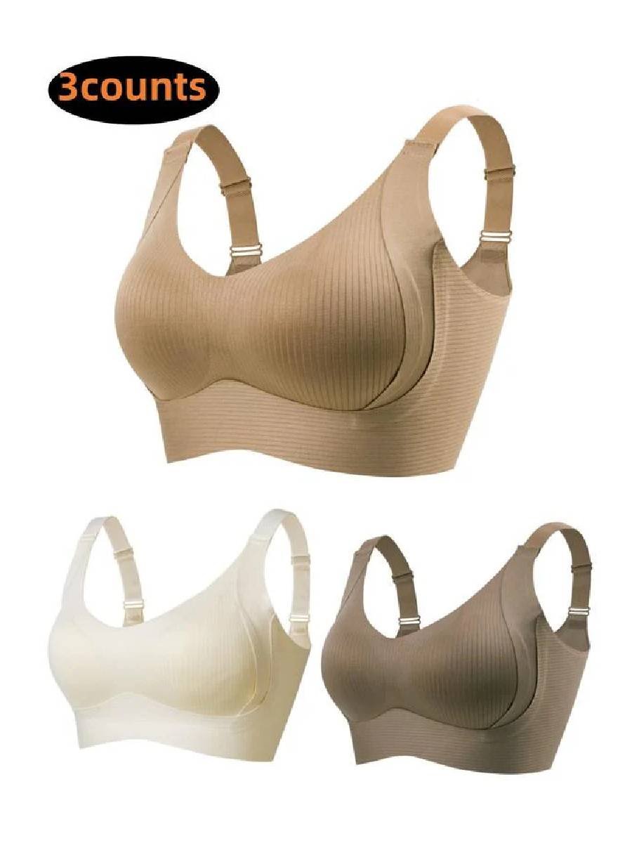 💖 Bielizna w paski w rozmiarze plus size ze wsparciem W dla wygody i stylu!