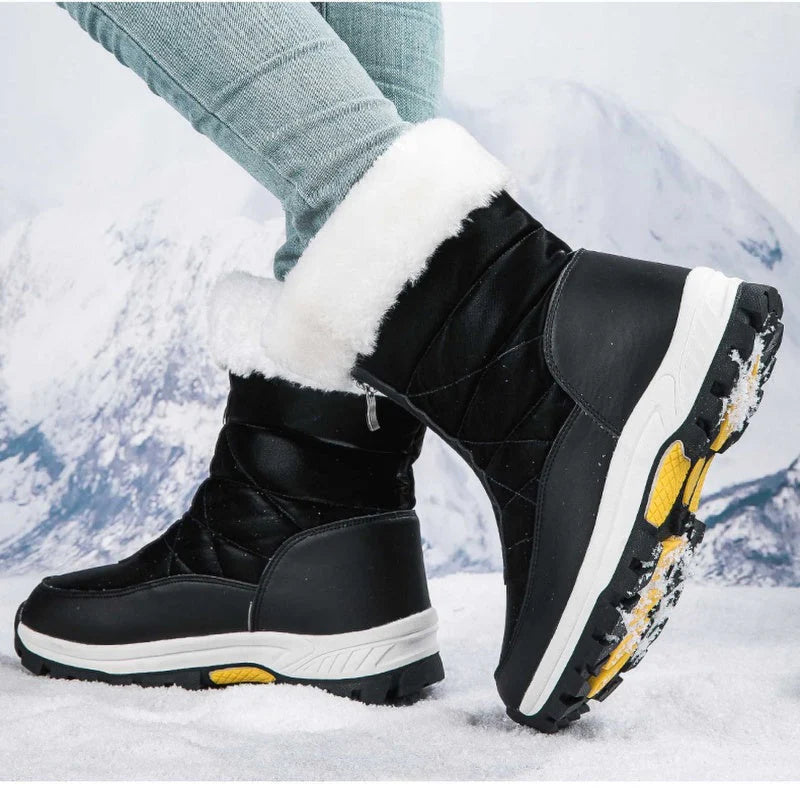 【EU36-42】❄️Téli női PU csizma pamut és polár béléssel
