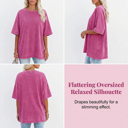 Női Mosott Vintage Oversized Póló