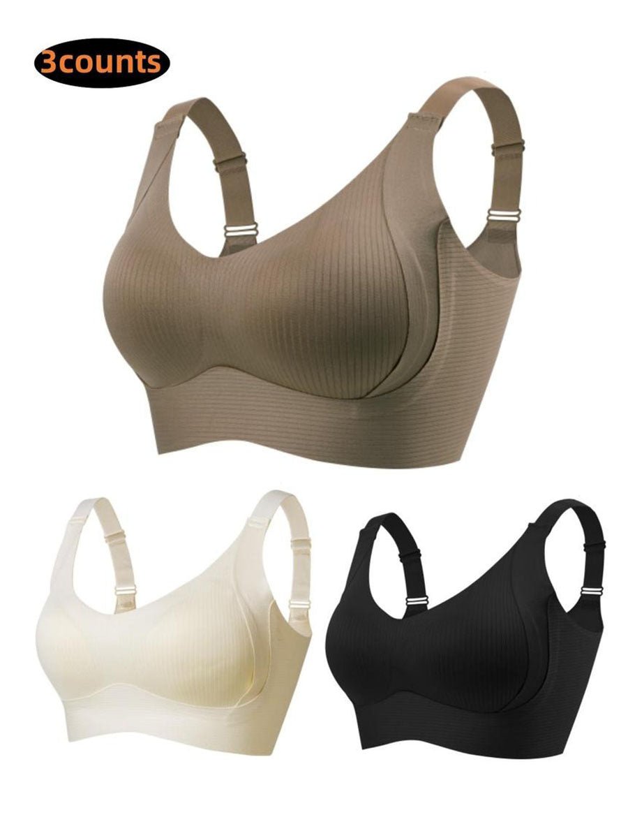 💖 Bielizna w paski w rozmiarze plus size ze wsparciem W dla wygody i stylu!
