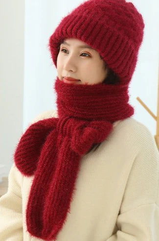 ✨Unisex szélálló szett (sapka+sál): Melegség a fejednek, nyakadnak és füleidnek - tökéletes téli kirándulásokhoz!