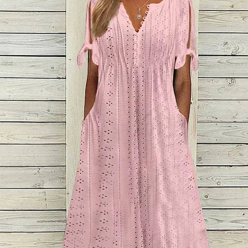 🥰Elegáns női ruha V-nyakkal