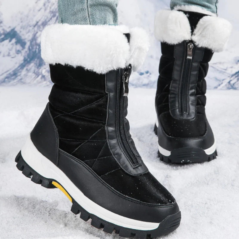 【EU36-42】❄️Téli női PU csizma pamut és polár béléssel