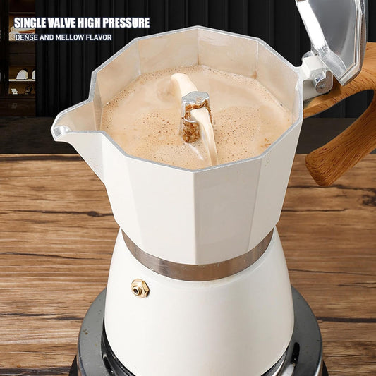 Alumínium mokkafőző 3/6, eszpresszó csészék, csepegtetős kávéfőző eszpresszóhoz és kávéhoz, hordozható főzőlapos olasz és kubai kávéfőző otthonra és kempingezéshez