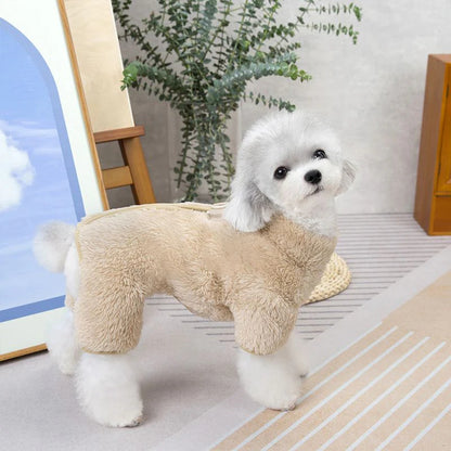 Téli kutyakabát hátul cipzárral