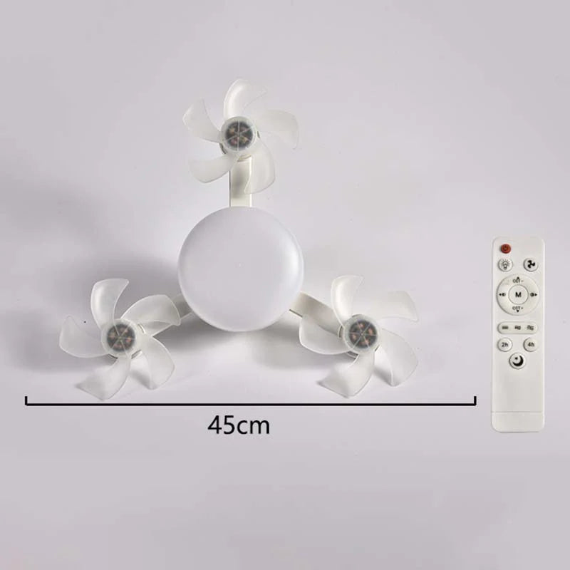 🔥🌀 Mennyezeti ventilátor beépített LED lámpával, praktikus távirányítóval otthoni szobákhoz ✨