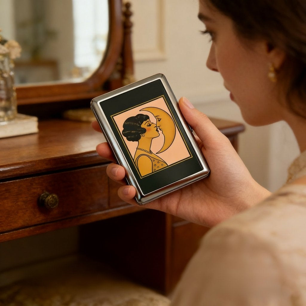 🎁Retro art deco stílusú, többfunkciós kártyatárca és pénztartó, RFID-lopásgátló funkcióval