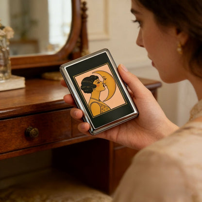 🎁Retro art deco stílusú, többfunkciós kártyatárca és pénztartó, RFID-lopásgátló funkcióval