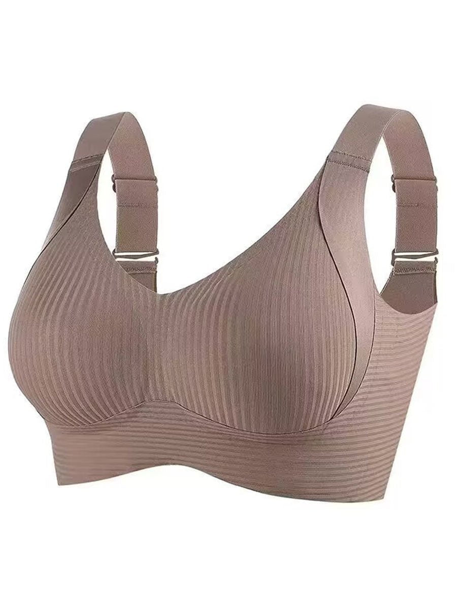 💖 Bielizna w paski w rozmiarze plus size ze wsparciem W dla wygody i stylu!