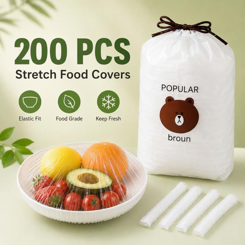 200 PCS Stretch Food Covers