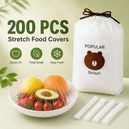 200 PCS Stretch Food Covers