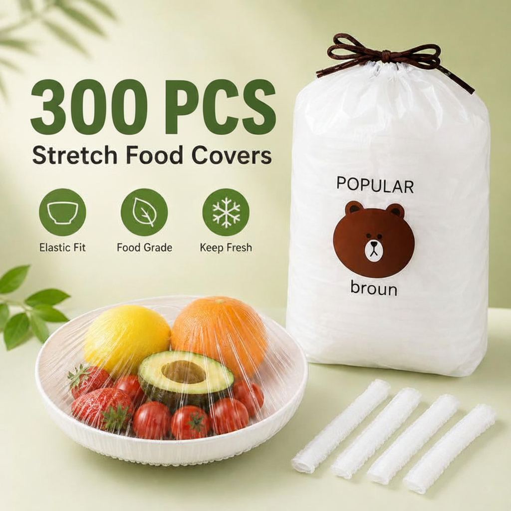 300 PCS Stretch Food Covers