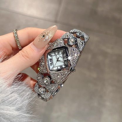 🌱🌱🌱Callie | Dámské hodinky 2025 Elegance se světlem, diamanty a voděodolným designem
