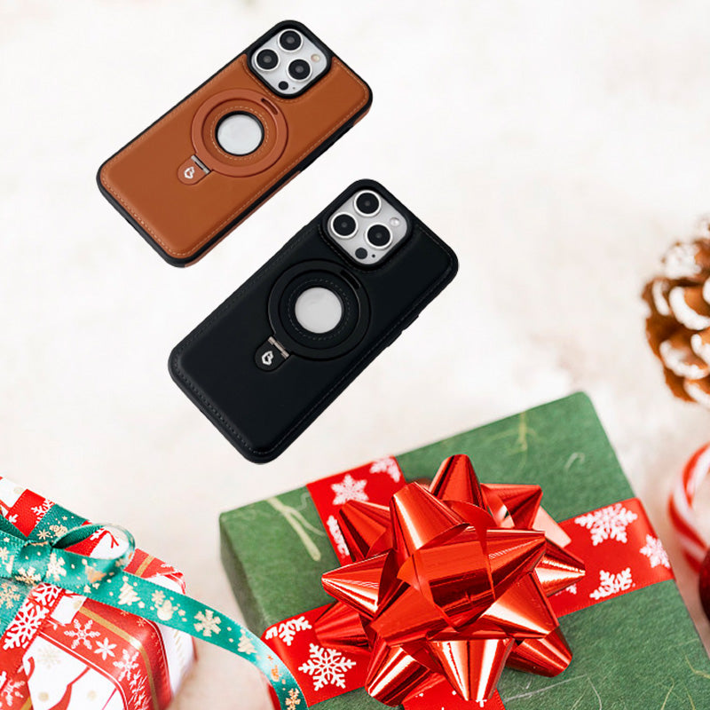 ✨✨✨Luksusowe etui na iPhone'a z niewidoczną podstawką ze sztucznej skóry