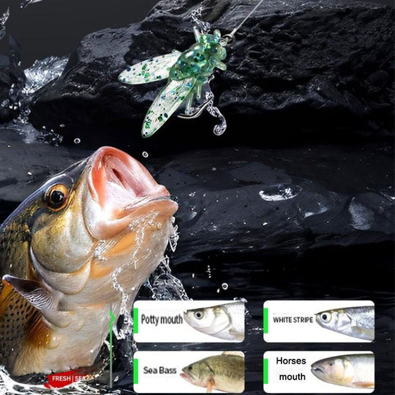 【🐟Łatwo złowić dużą rybę】🎣Symulowane muchy Wędkarski haczyk na przynętę