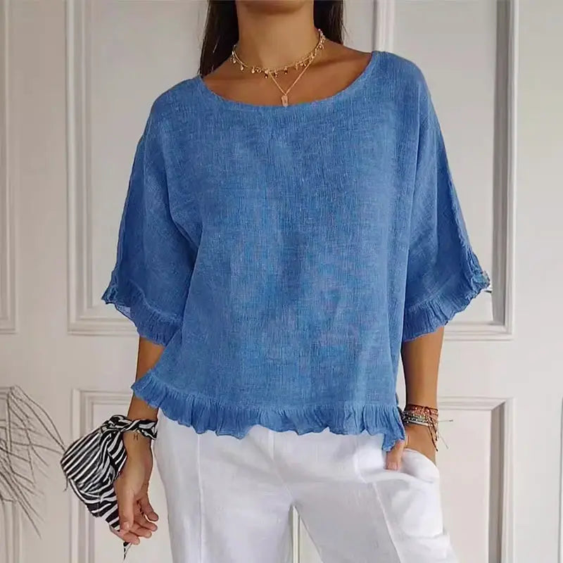 【M-2XL】🌿Letni bawełniany lniany top o luźnym kroju